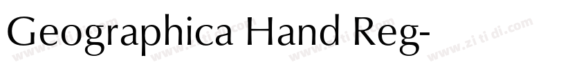 Geographica Hand Reg字体转换